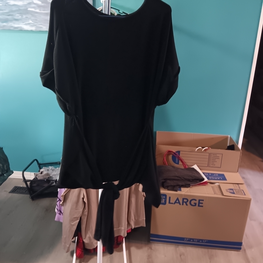 Elegant Black Women's Tie Top